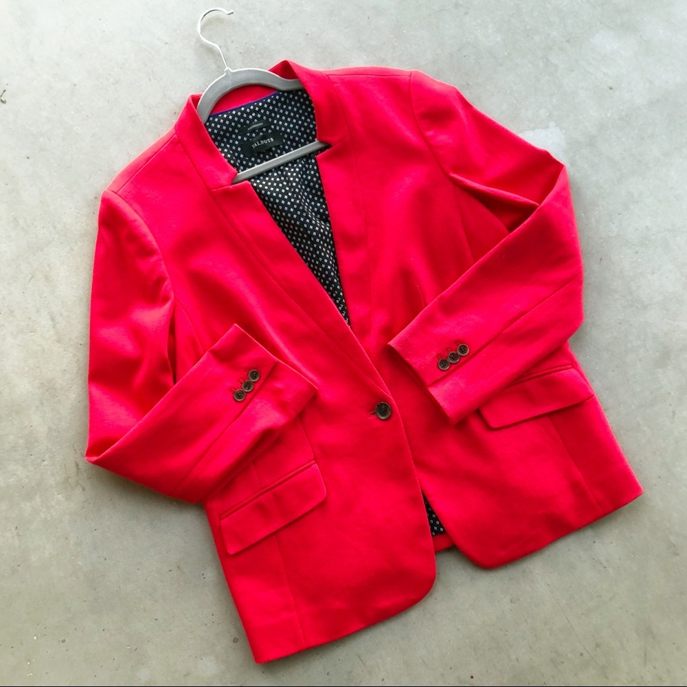 TALBOTS Aberdeen Ponte Knit Blazer Career Jacket